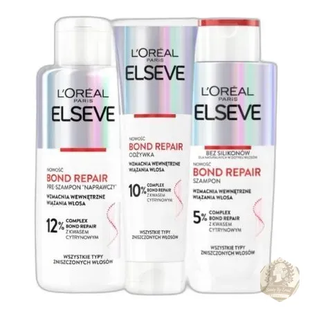 L'Oréal Elseve Bond Repair Repairing Pre-Shampoo + Shampoo + Conditioner Set — zdjęcie 1